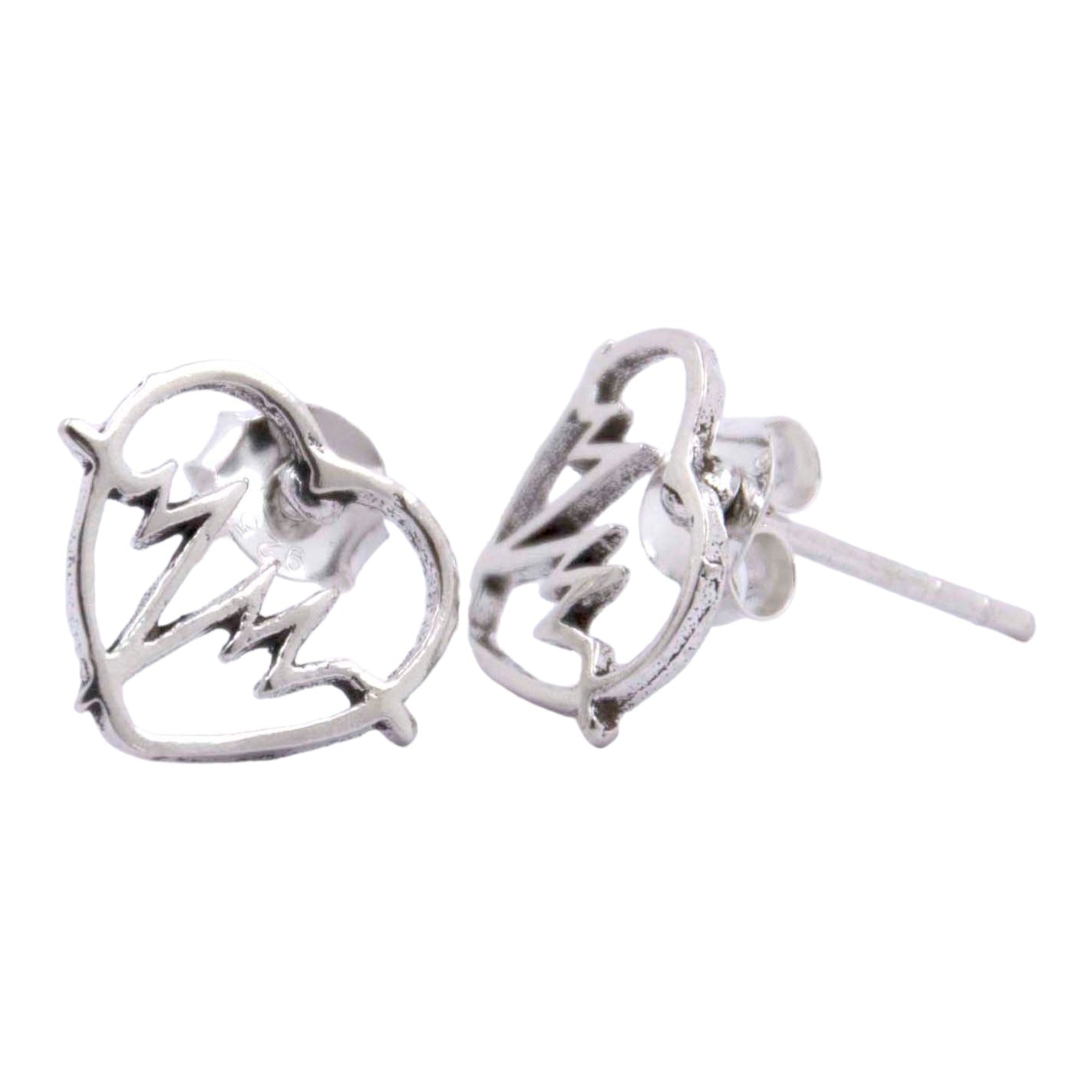 Pendientes Plata de Ley 925 CORAZON ELECTRO REF 20