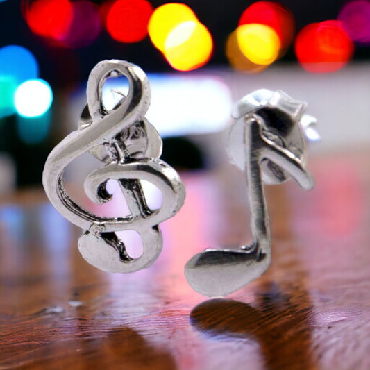 Pendientes Plata Ley 925 NOTAS MUSICALES REF 200