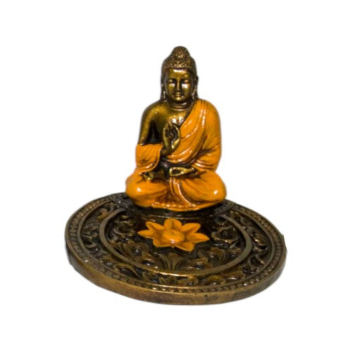 PORTA INCIENSO BUDA 16 CM REF 590 - 32 - NARANJA