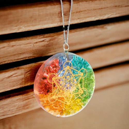 COLGANTE ORGONITA 50MM METATRON REF 6 - 7 CHAKRAS