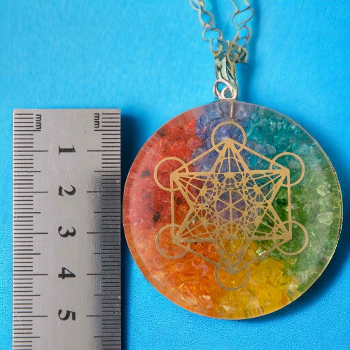 COLGANTE ORGONITA 50MM METATRON REF 6 - 7 CHAKRAS