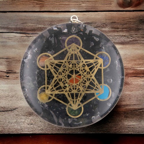 COLGANTE ORGONITA 50MM METATRON REF 6 - SHUNGITE