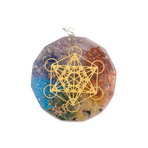 COLGANTE ORGONITA 40MM METATRON REF 5 - 7 CHAKRAS