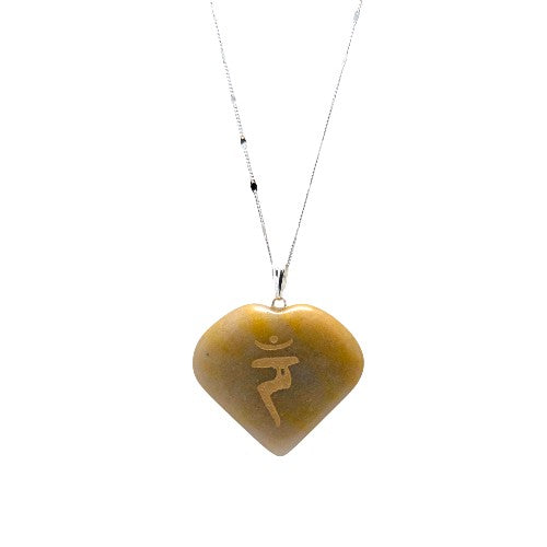 SET 7 COLGANTE CORAZÓN MINERAL CHAKRAS GRABADO 890