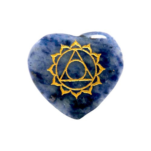 SET CORAZON MINERAL 7 CHAKRAS GRABADO REF 890