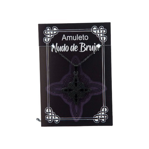 Colgante Acero Nudo Bruja - Negro REF 290 Mod. 01