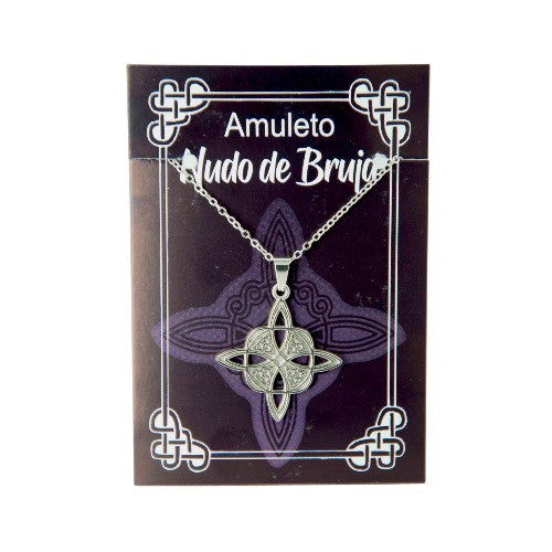 Colgante Acero Nudo Bruja Plateado REF 290 Mod. 02