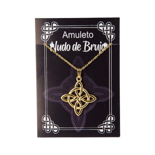 Colgante Acero Dorado Nudo Brujas REF 290 Mod. 07