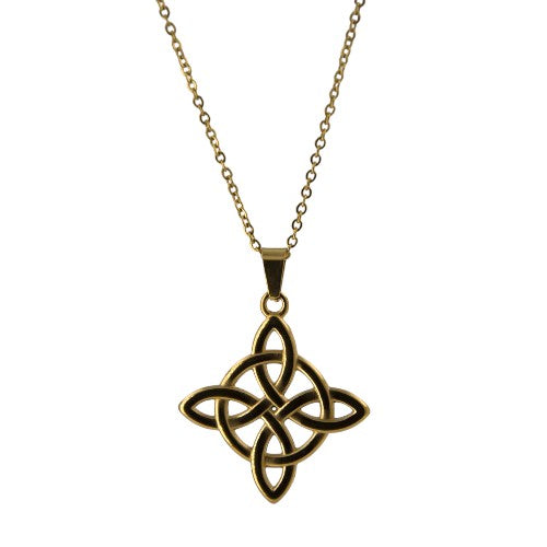 Colgante Acero Dorado Nudo Brujas REF 290 Mod. 07