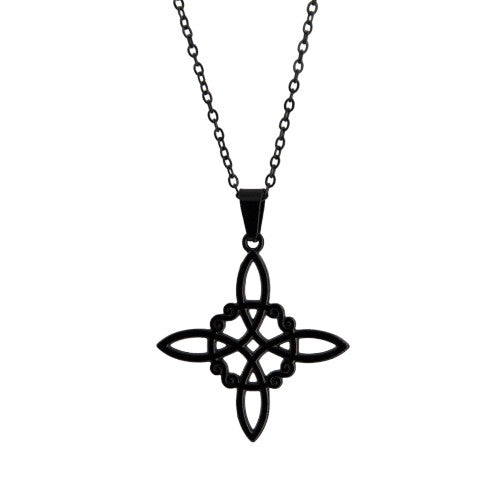 Colgante Acero Negro Nudo Brujas  - REF 290 Mod 09