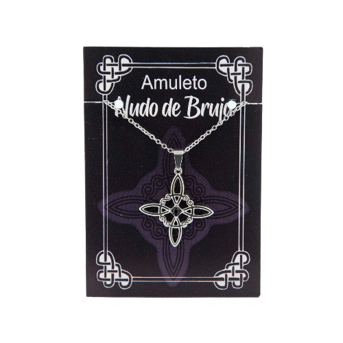 Colgante Nudo Brujas Acero P Circonita Negra - 290