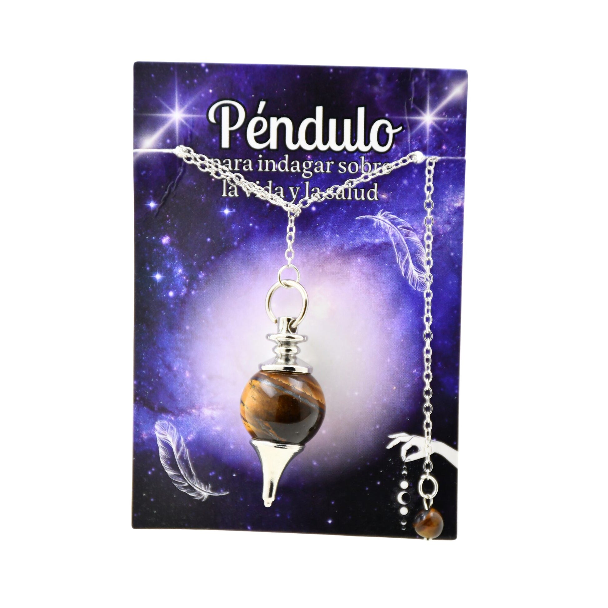 Péndulo Bola Mineral - Ojo de Tigre REF 6