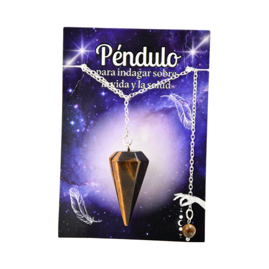 Péndulo Facetado Mineral - Ojo de Tigre REF 6