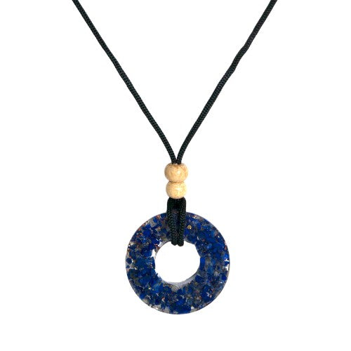 Colgante aro de orgonita 40mm - Lapislazuli REF 5