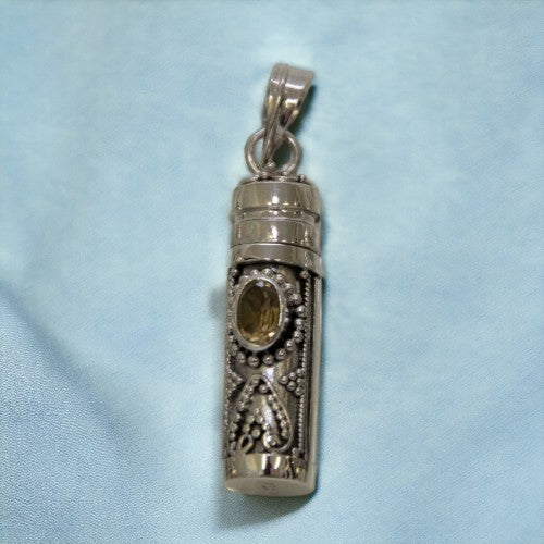 Colgante Plata Cofre Deseos - CITRINO REF 1490