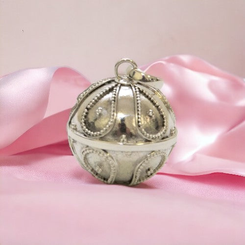 Llamador de ángeles 18 mm Plata decorado REF 1190