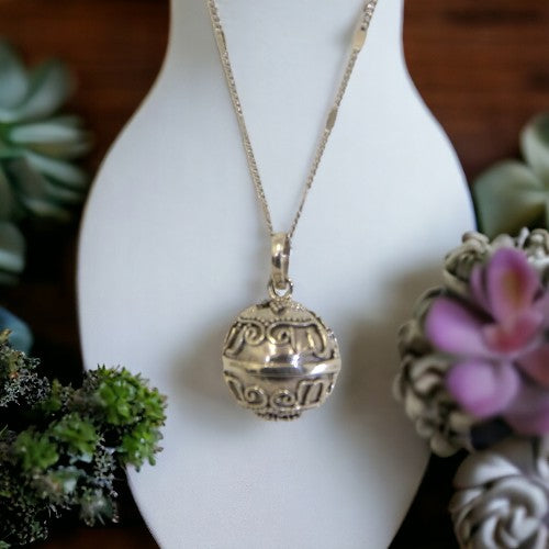 Llamador de ángeles 18 mm Plata decorado REF 1190