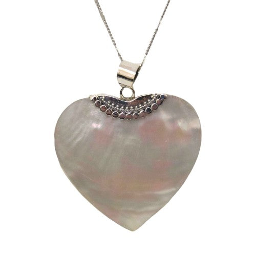 Colgante Plata concha corazón REF790 Mod01 PERLA