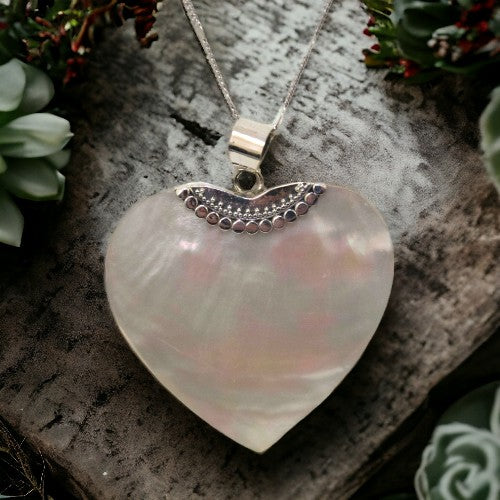 Colgante Plata concha corazón REF790 Mod01 PERLA