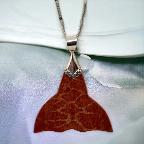Colgante Plata concha COLA BALLENA REF790 - CORAL