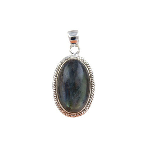 Colgante Oval 40mm Plata LABRA LABRADRITA REF1190