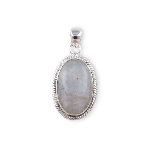 Colgante Oval 40mm Plata LABRA PIEDRA LUNA REF1190