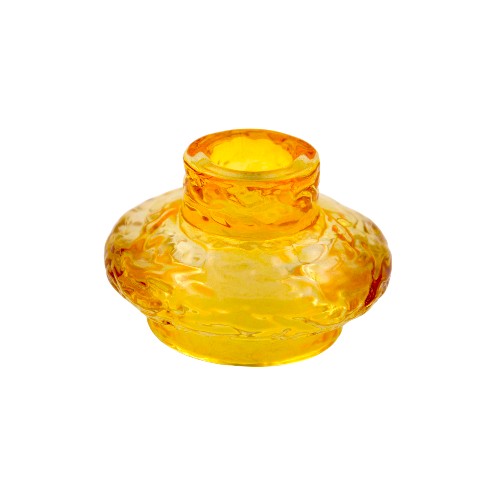 Portavela cristal doble diseño naranja