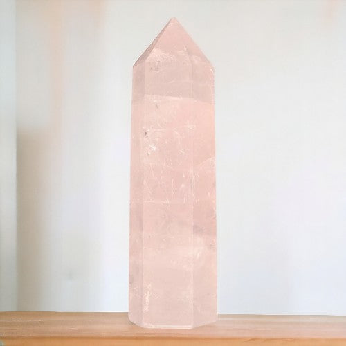 Punta mineral Cuarzo Rosa 75mm
