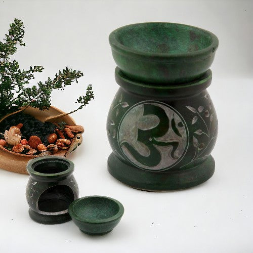 Quemador aceite PIEDRA 2,5" símbolo OM verde - 9911B