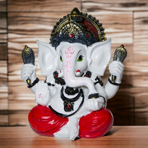 Figura Ganesh 20cms - Roja Blanca