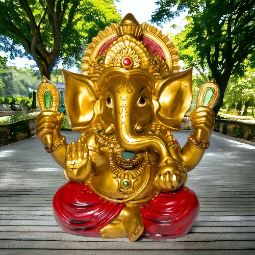 Figura Ganesh 20cms - Dorada
