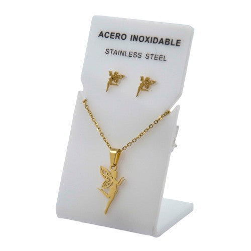 Conjunto Acero Dorado Hada Mod. 23