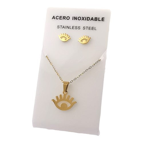 Conjunto Acero Dorado Ojo Mod. 41