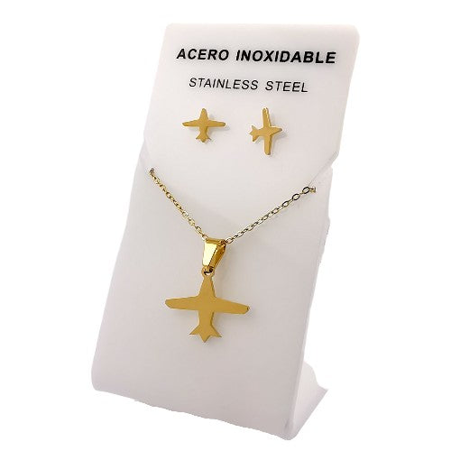 Conjunto Acero Dorado Avión Mod. 42