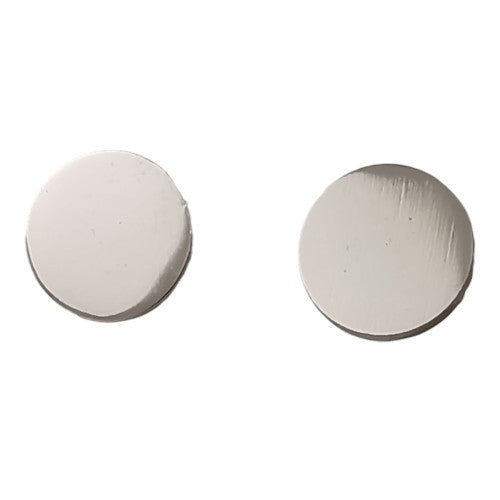 Pendientes Acero Plateado Circulo liso