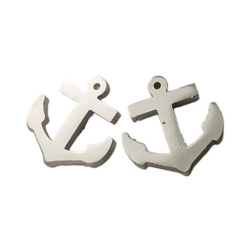 Pendientes Acero Plateado Ancla