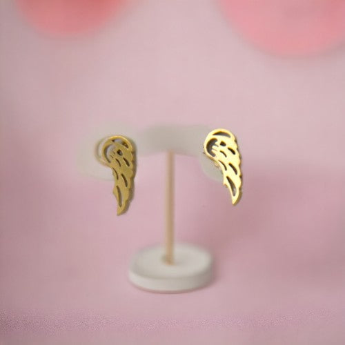 Pendientes Acero Dorado Alas