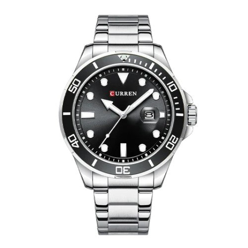 RELOJ CURREN HOMBRE M8388 NEGRO-PLATA