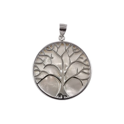 Colgante Plata Ley Árbol Vida con Nacar REF 990