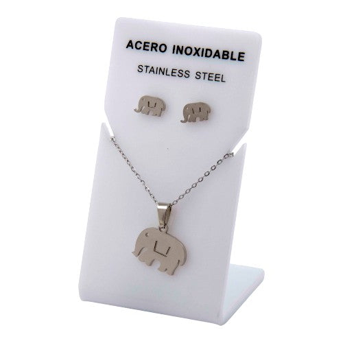 Conjunto Acero Plateado Elefante mod. 50