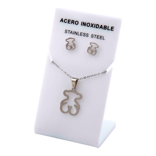 Conjunto Acero Plateado Oso mod. 52
