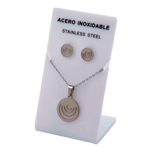 Conjunto Acero Plateado 4 circulos mod. 56