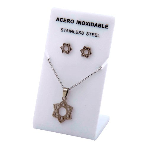 Conjunto Acero Plateado Mandala mod. 62