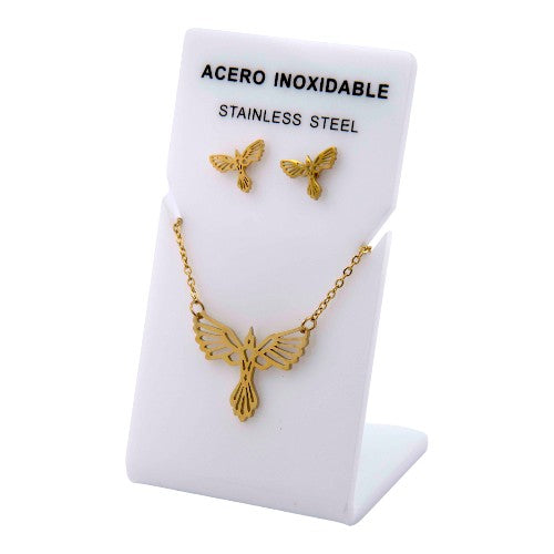 Conjunto Acero Dorado Colibrí mod. 68