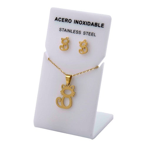 Conjunto Acero Dorado Gato mod. 71