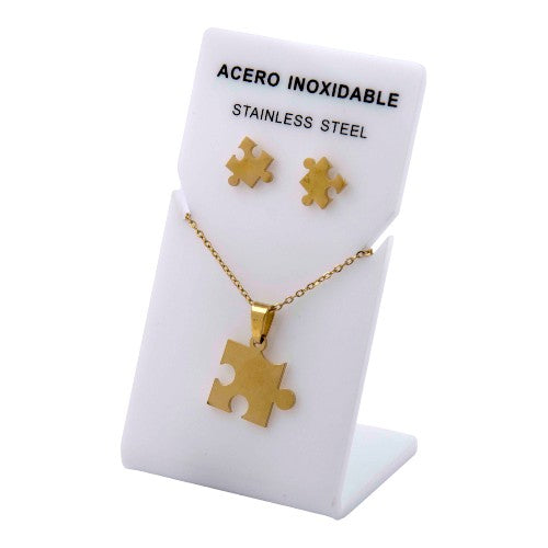 Conjunto Acero Dorado Puzzle mod. 73