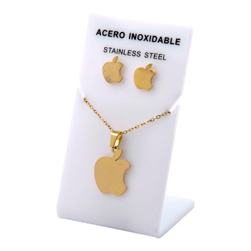 Conjunto Acero Dorado Manzana mod. 75