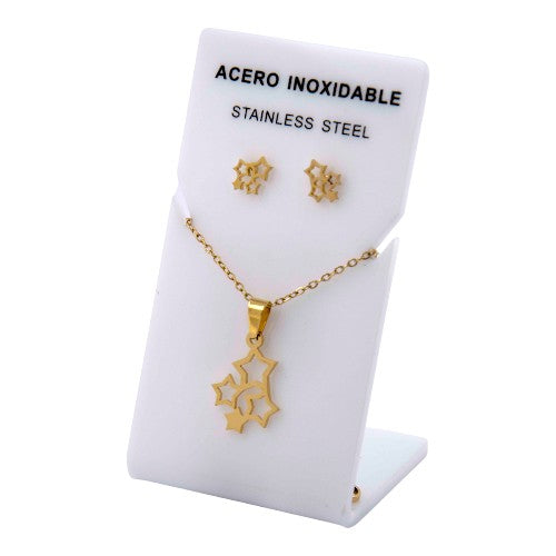 Conjunto Acero Dorado Cuatro Estrellas mod. 77