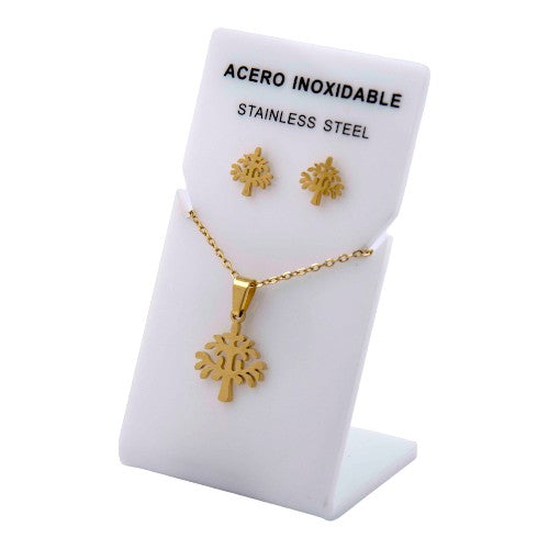 Conjunto Acero Dorado Árbol mod. 78