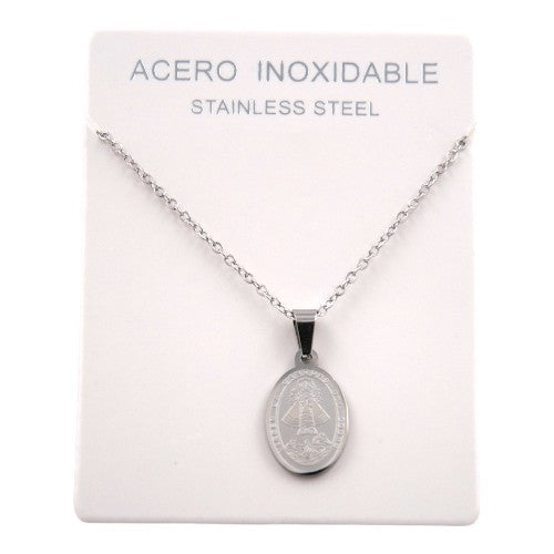 COLGANTE ACERO PLATEADO VIRGEN DE LA CARIDAD REF-4